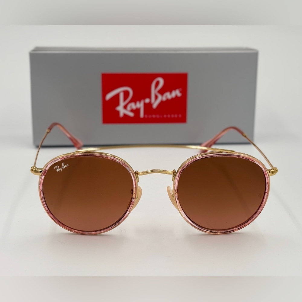 Ray-Ban Rb3648 Marshal 9070/51 Gold Gradient Brown 51mm Double Bridge - Picture 5 of 15